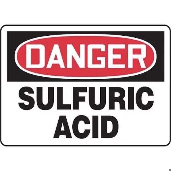 Accuform OSHA DANGER Safety Sign SULFURIC SHMCHL077VS - SHMCHL077VS