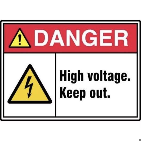 Accuform ANSI ISO DANGER Safety Sign HIGH MRLC113VS - MRLC113VS