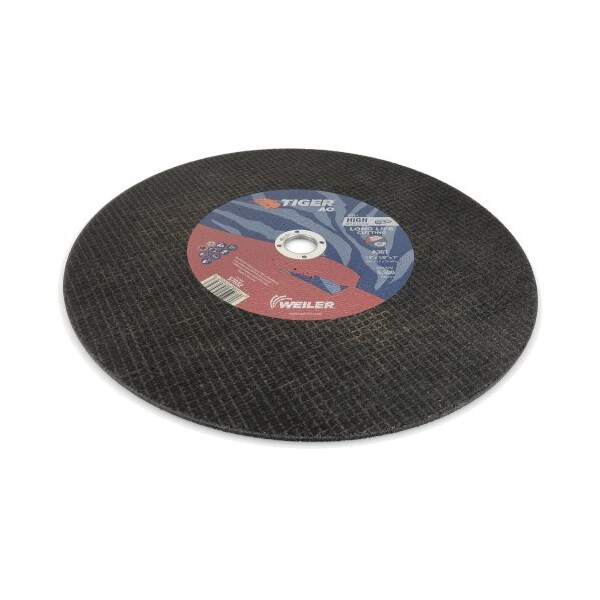 Weiler 14" x 1/8" TIGER AO Type 1 Large Cutting Wheel, A30S, 1" A.H - 57032