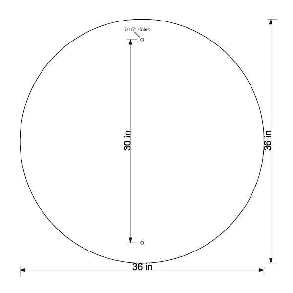 Sign Solutions Usa 36 in W, 36 in H, Aluminum - US06CIR3636