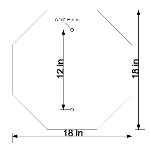 Sign Solutions Usa 18 in W, 18 in H, Aluminum - US06OCT1818