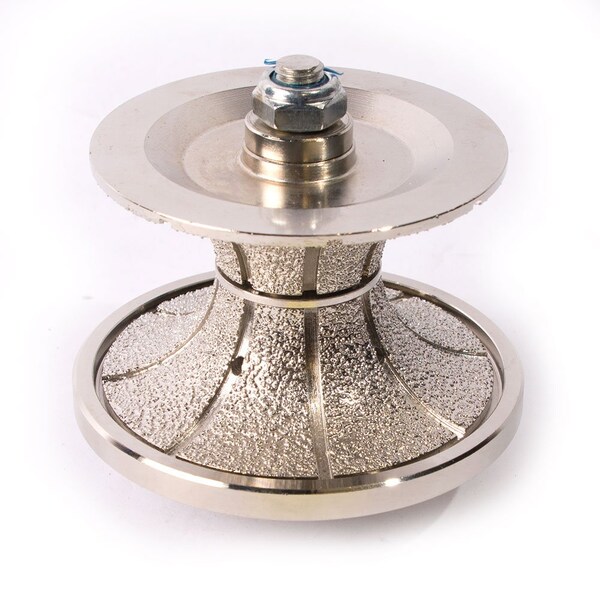 Specialty Diamond 2 Inch Full Bullnose Vacuum Brazed Diamond Profile Wheel with 5/8 Inch-11 Female Threads - V50FBPW