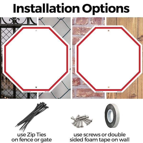 Signmission Blank Sign White Background, 10 Inch X 10 Inch, Aluminum Metal Signs - OC-A-10-27
