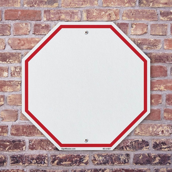 Signmission Blank Sign White Background, 10 Inch X 10 Inch, Aluminum Metal Signs - OC-A-10-27