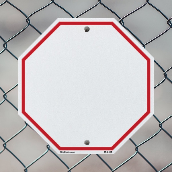 Signmission Blank Sign White Background, 10 Inch X 10 Inch, Aluminum Metal Signs - OC-A-10-27