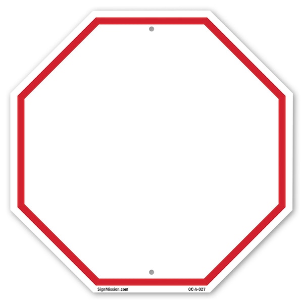 Signmission Blank Sign White Background, 10 Inch X 10 Inch, Aluminum Metal Signs - OC-A-10-27