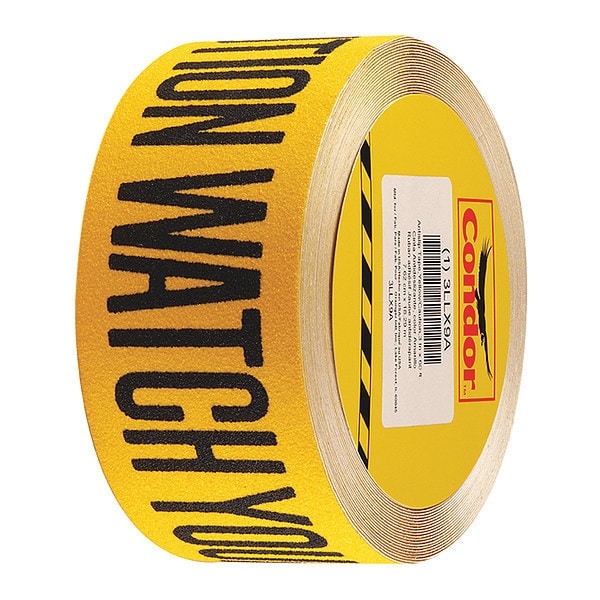 Condor Anti-Slip Tape, Black/Yellow, 3in x 60 ft. - GRAN13520