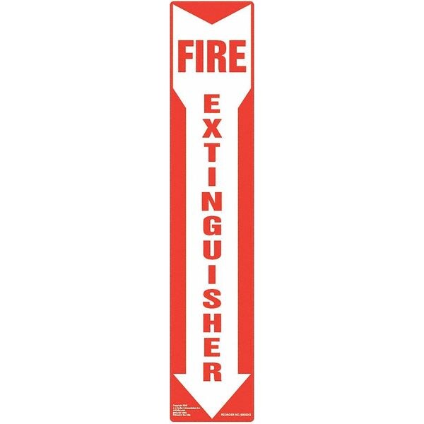 Jj Keller Fire Extinguisher Sign, 4" x 18", Vinyl - 8001203