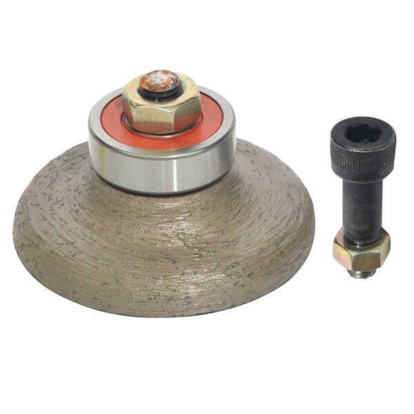 Specialty Diamond 3/4 Inch Ogee Bullnose Vacuum Brazed Diamond Profile Wheel with 5/8 Inch x 11 Female Spindle - F20VBPW