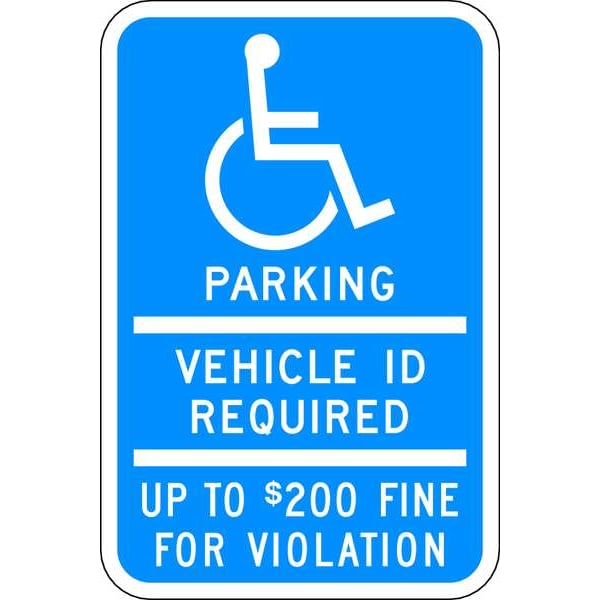 Lyle ADA Handicapped Parking Sign, 18" x 12, HC-MN01-12HA - HC-MN01-12HA