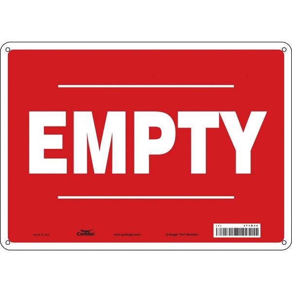 Condor Safety Sign, 10 in Height, 14 in Width, Aluminum, Horizontal Rectangle, English, 471M48 - 471M48