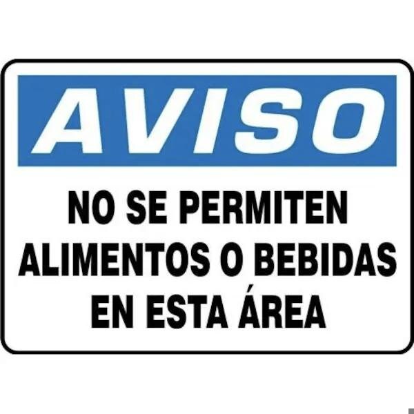 Accuform OSHA NOTICE Safety Sign NO FOOD OR SHMHSK801VS - SHMHSK801VS