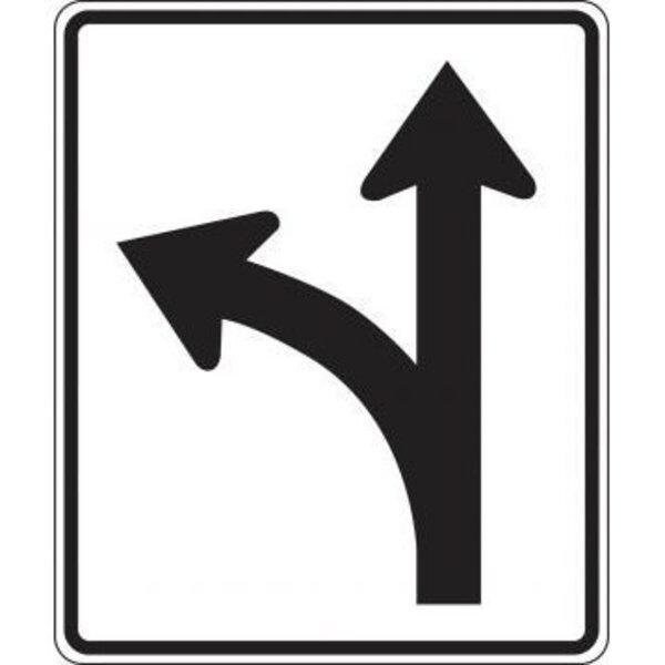 Accuform LANE GUIDANCE SIGN LEFTSTRAIGHT FRR651RA - FRR651RA