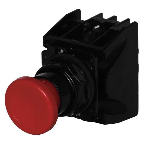 Botón de empuje con contactos para ubicaciones peligrosas de 30 mm, 1 contacto normalmente cerrado, 1 contacto normalmente abierto, rojo - E34EX710R