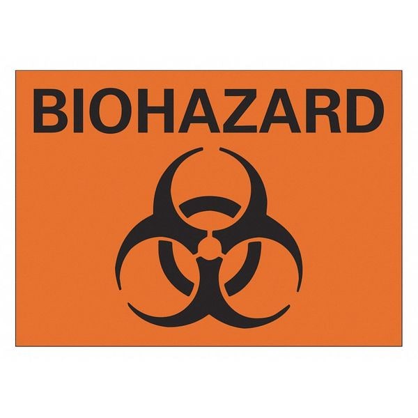 Lyle Biohazard Sign, 7 in H, 10 in W, Vertical Rectangle, English, LCU1-0053-NA_10x7 - LCU1-0053-NA_10X7