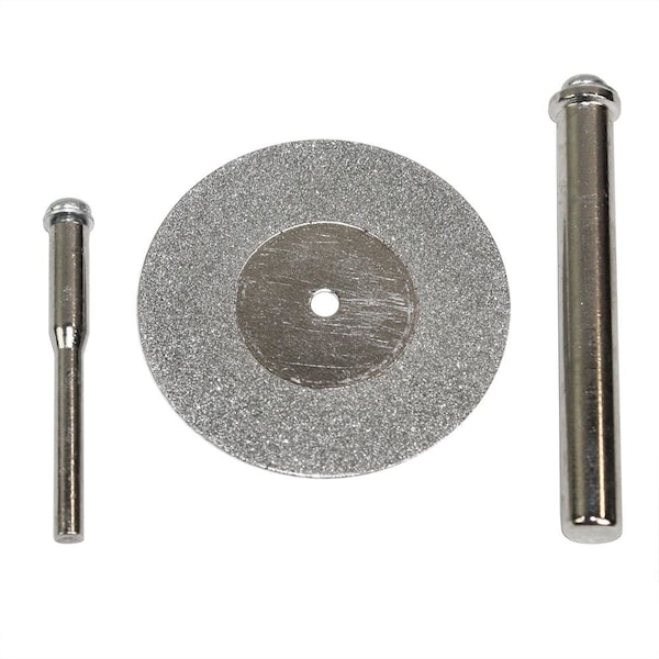 Big Horn 1-5/8-Inch 100 Grit Diamond Wheel with 1/4 Inch & 1/8 Inch Shank Mandrel - 19393