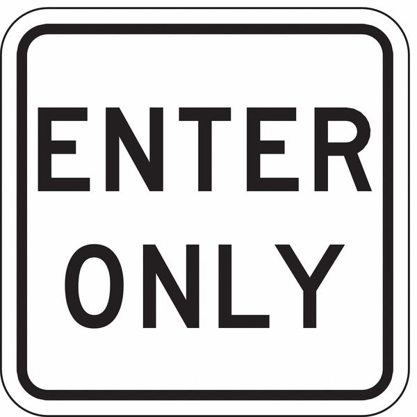 Lyle Enter Sign For Parking Lots, 18 in H, 18 in W, Aluminum, Square, English, LR7-67-18HA - LR7-67-18HA