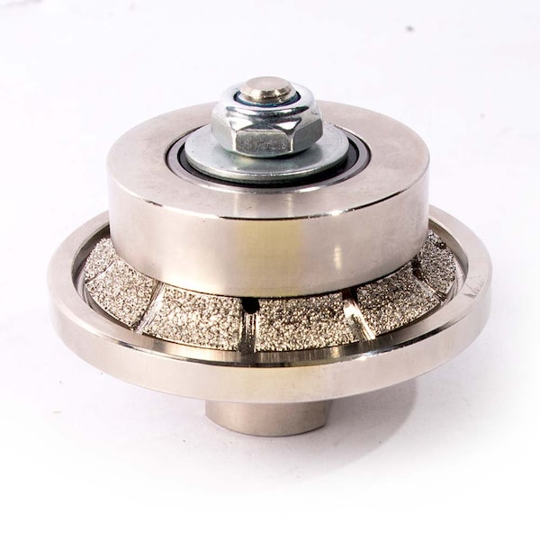 Specialty Diamond 3/16 Inch Radius Vacuum Brazed 65mm Premium Diamond Profile Wheel with 5/8 Inch x 11 Female Threads - 316RPW