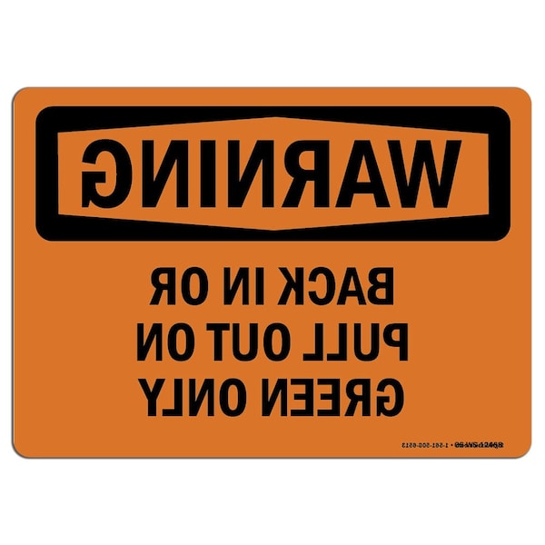 Signmission OSHA WARNING, 12" Width, Rigid Plastic, 12" W, 18" L, Landscape, OS-WS-P-1218-L-12468 - OS-WS-P-1218-L-12468