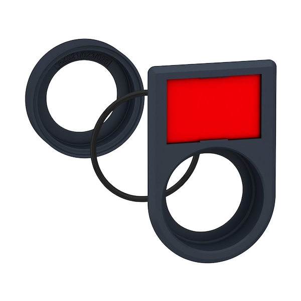 Kit de montaje empotrado Schneider Electric, Harmony XB5, kit de montaje de 30mm para pulsadores e indicadores piloto de 22mm, de plástico, leyenda de 2 líneas - ZB5AZ025.