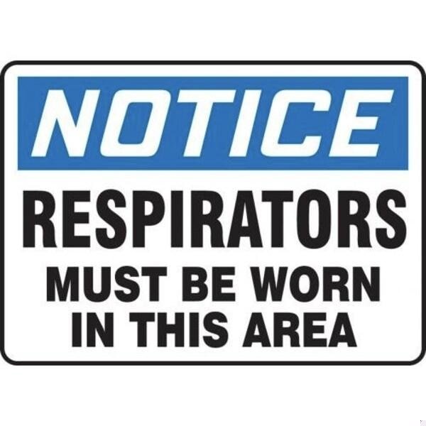 Accuform OSHA NOTICE SAFETY SIGN RESPIRATORS MPPE868VS - MPPE868VS