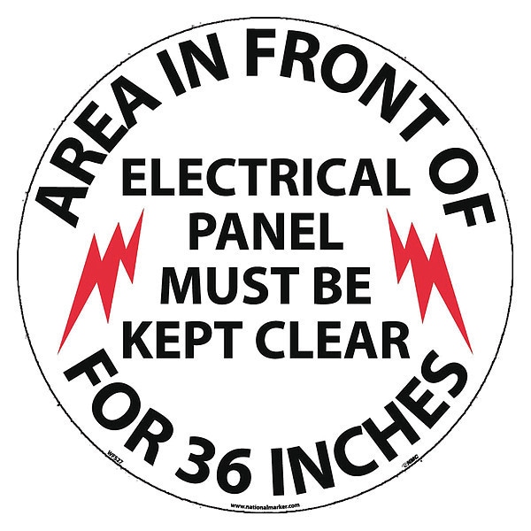 Nmc Area In Front Of Electrical Panel Walk On Floor Sign, WFS27 - WFS27