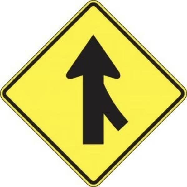 Accuform LANE GUIDANCE SIGN RIGHT LANE MERGE FRW643RA - FRW643RA