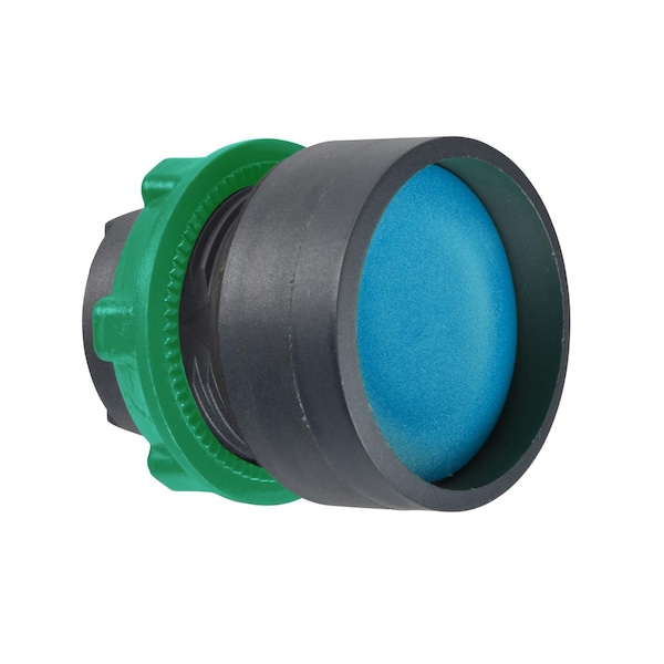 Cabeza Schneider Electric para botón pulsador no iluminado, Harmony XB5, XB4, botón pulsador empotrado azul de retorno por resorte de Ø22 mm sin marcar - ZB5AA66