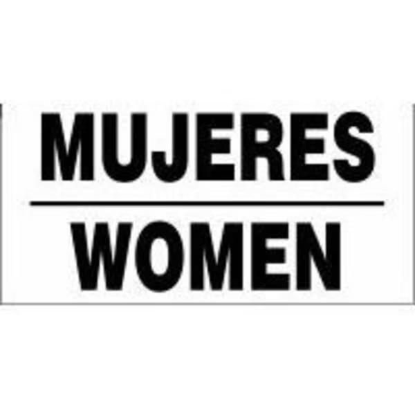 Accuform BILINGUAL SAFETY SIGN MUJERESWOM MSPS533VP - MSPS533VP