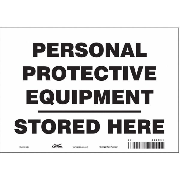 Condor Safety Sign, 7 in Height, 10 in Width, Vinyl, Vertical Rectangle, English, 466N91 - 466N91