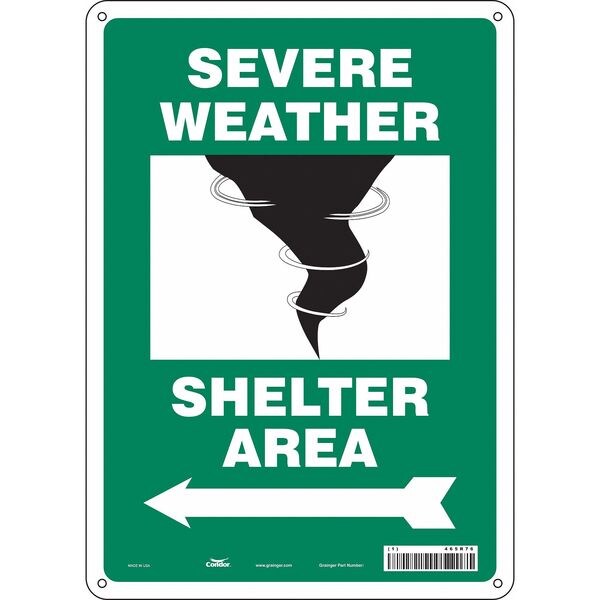 Condor Safety Sign, 10" Wx14" H, 0.032" Thickness - 465R76