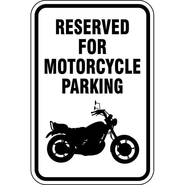 Lyle Motorcycle Parking Sign, 18" x 12, RP-114-12HA - RP-114-12HA