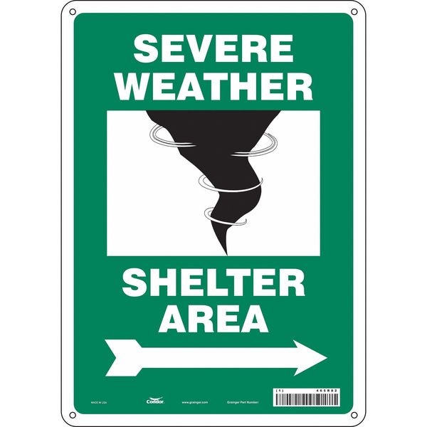 Condor Safety Sign, 10" Wx14" H, 0.032" Thickness - 465R82