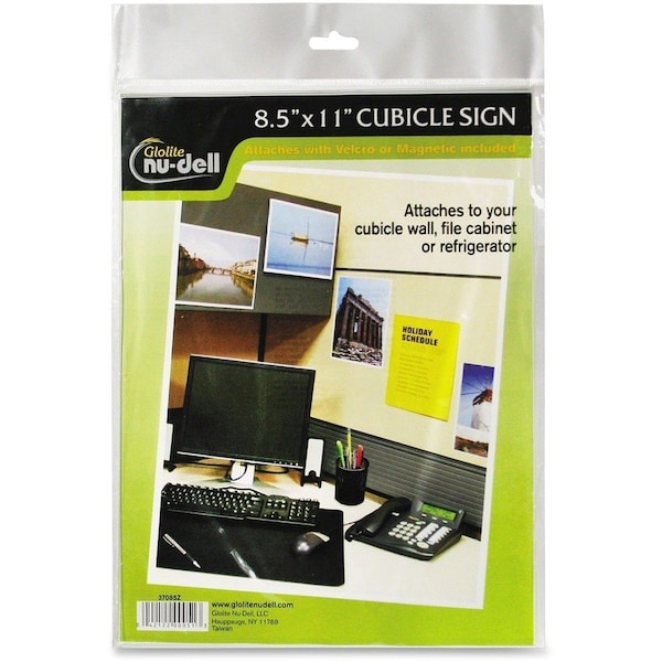Nudell All Purpose Sign Holder, 8-1/2"x11", Plastic, Clear - NUD37085Z