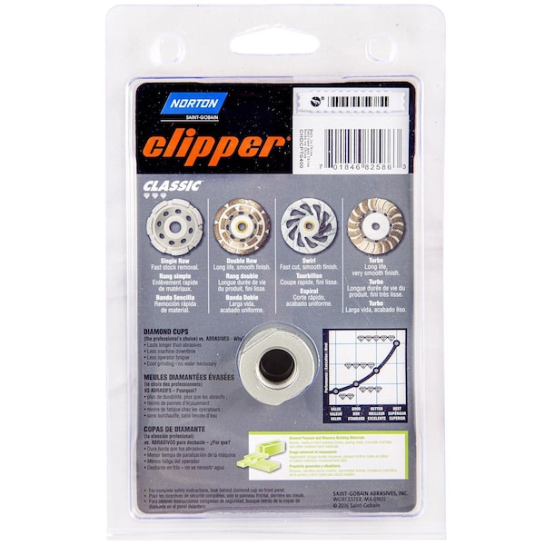 Norton Door Controls Norton Clipper 4 in. D X 5/8-11 in. Classic Cup Wheel - 70184682586