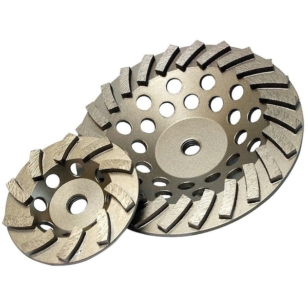 Diamond Products DIAMOND PRODUCTS 22474 Deluxe-Cut Turbo Cup Grinder, 5/8-11 in Arbor, Diamond, 7 in Dia - 22474