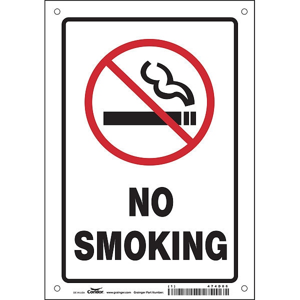 Condor Safety Sign, 10" H, 7 in W, Polyethylene, Horizontal Rectangle, English, 474D06 - 474D06