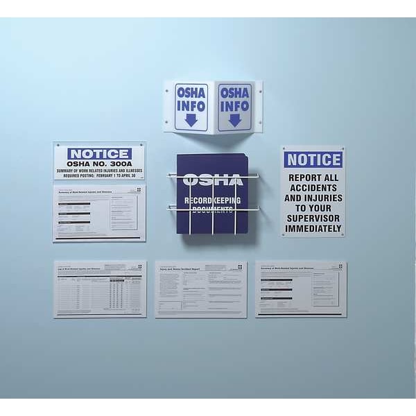 Brady Notice Sign, Report All Accidents And Injuries To Your Supervisor Immediately, 14 in H x, 10 in W - OR20410