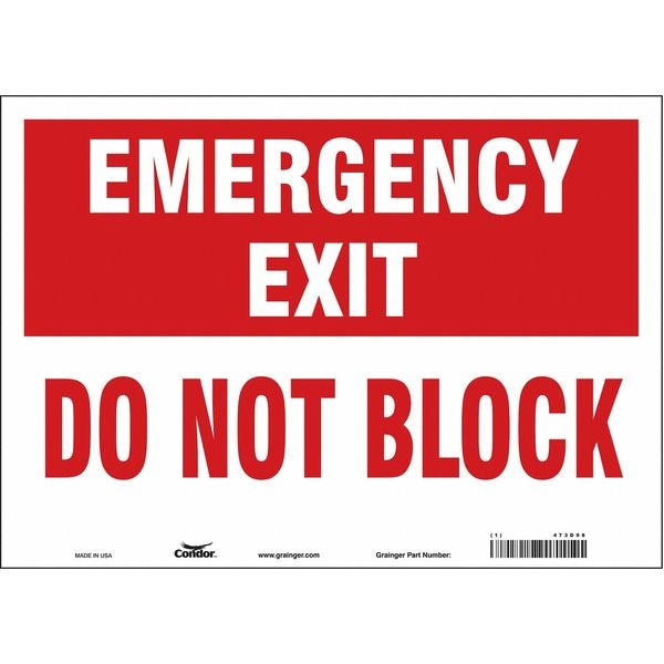 Condor Safety Sign, 10 in Height, 14 in Width, Vinyl, Horizontal Rectangle, English, 473D98 - 473D98