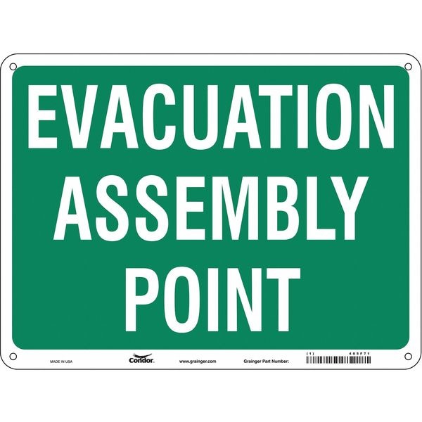 Condor Safety Sign, 18 in Height, 24 in Width, Polyethylene, Horizontal Rectangle, English - 485F71