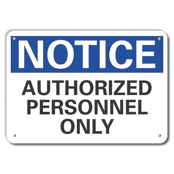 Lyle Authorized Notice, Reflctve, Alumnm, 10"x7" - LCU5-0124-NA_10X7