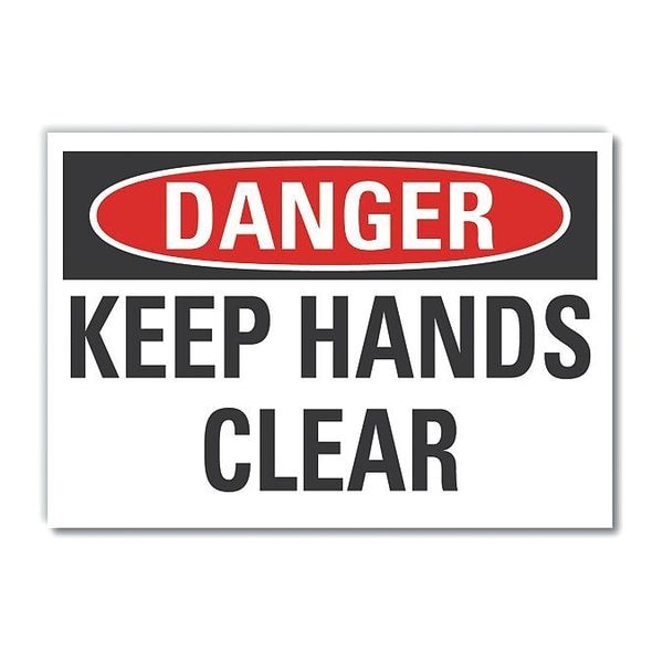 Lyle Danger Sign, 3 1/2 in Height, 5 in Width, Polyester, Horizontal Rectangle, English - LCU4-0384-ND_5X3.5
