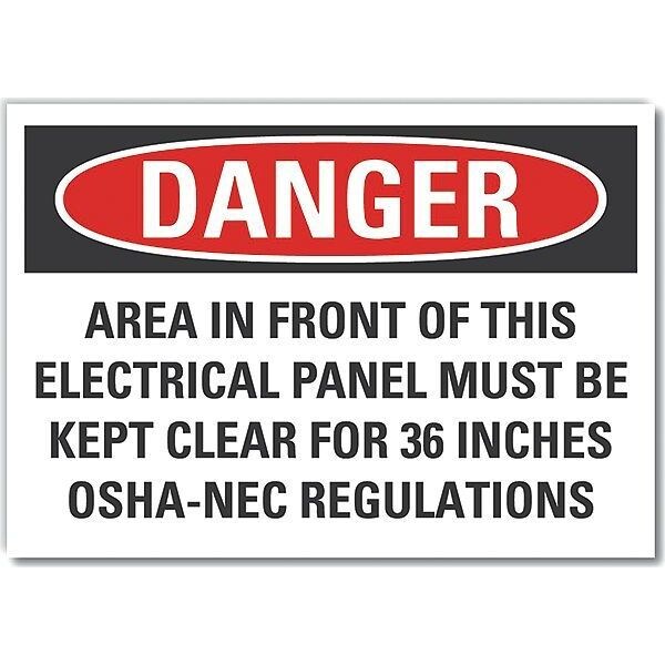 Lyle Decal, Danger Area In Front Of, 5 x 3.5" - LCU4-0709-ND_5X3.5