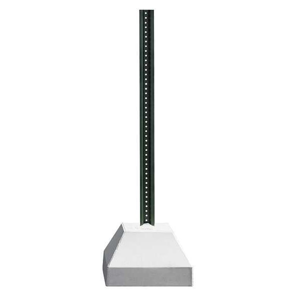 Tapco 250 Pound Concrete Base with U-Channel Post, U-Channel, , Concrete/Steel Green, Powder Coated, 72" L - 373-00888