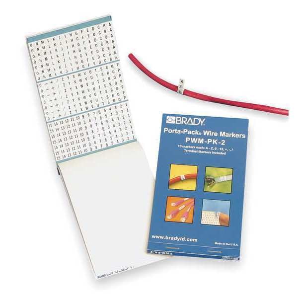 Brady Wire Marker Book, Preprintd, Self-Adhesiv, PWM-PK-1 - PWM-PK-1