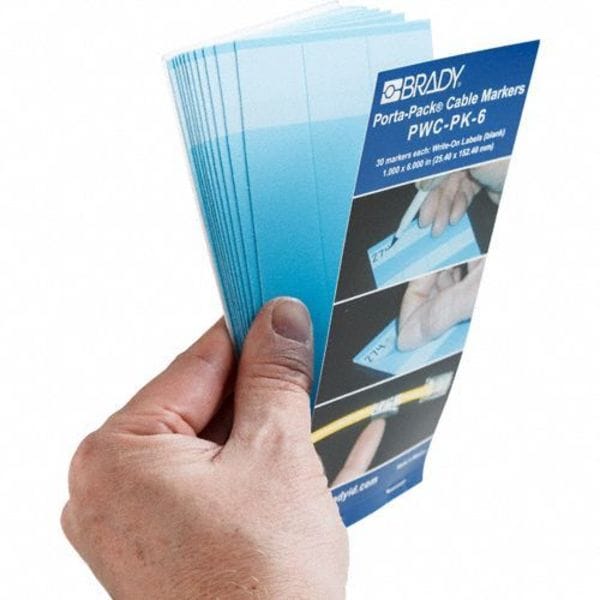 Brady Wire Marker Book, Write-On, Self-Laminatng, PWC-PK-6 - PWC-PK-6