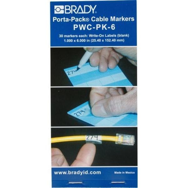 Brady Wire Marker Book, Write-On, Self-Laminatng, PWC-PK-6 - PWC-PK-6