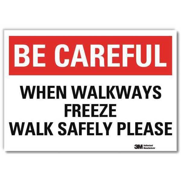 Lyle Safety Decal, 5 in H, 7 in W, Reflective Sheeting, Horizontal Rectangle, English, U7-1057-RD_7X5 - U7-1057-RD_7X5