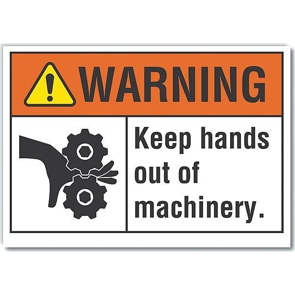 Lyle Warning Sign, 7 in Height, 10 in Width, Non-PVC Polymer, Vertical Rectangle, English - LCU6-0024-ED_10X7