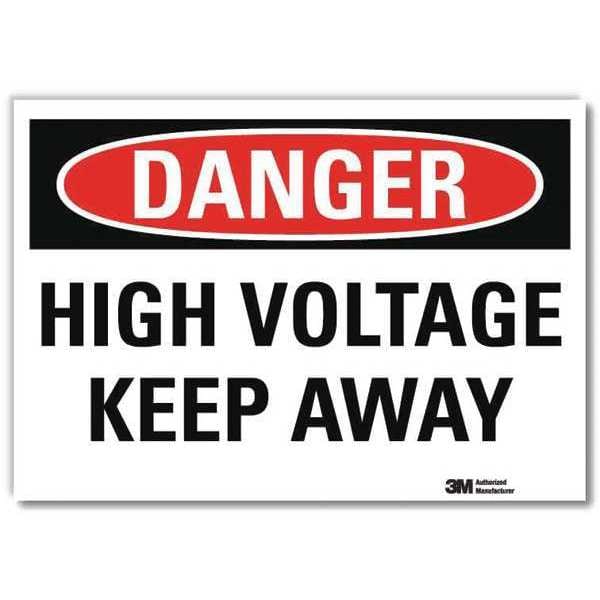 Lyle Danger Sign, Self-Adhesv Mount, 7inWx5inH, U3-1623-RD_7X5 - U3-1623-RD_7X5